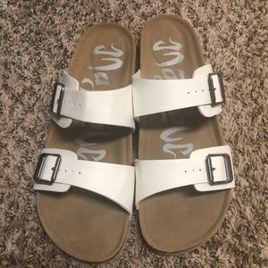 White Madlove sandals from Target